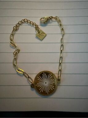 Gold-Tone Starburst Medallion Bracelet - Gold